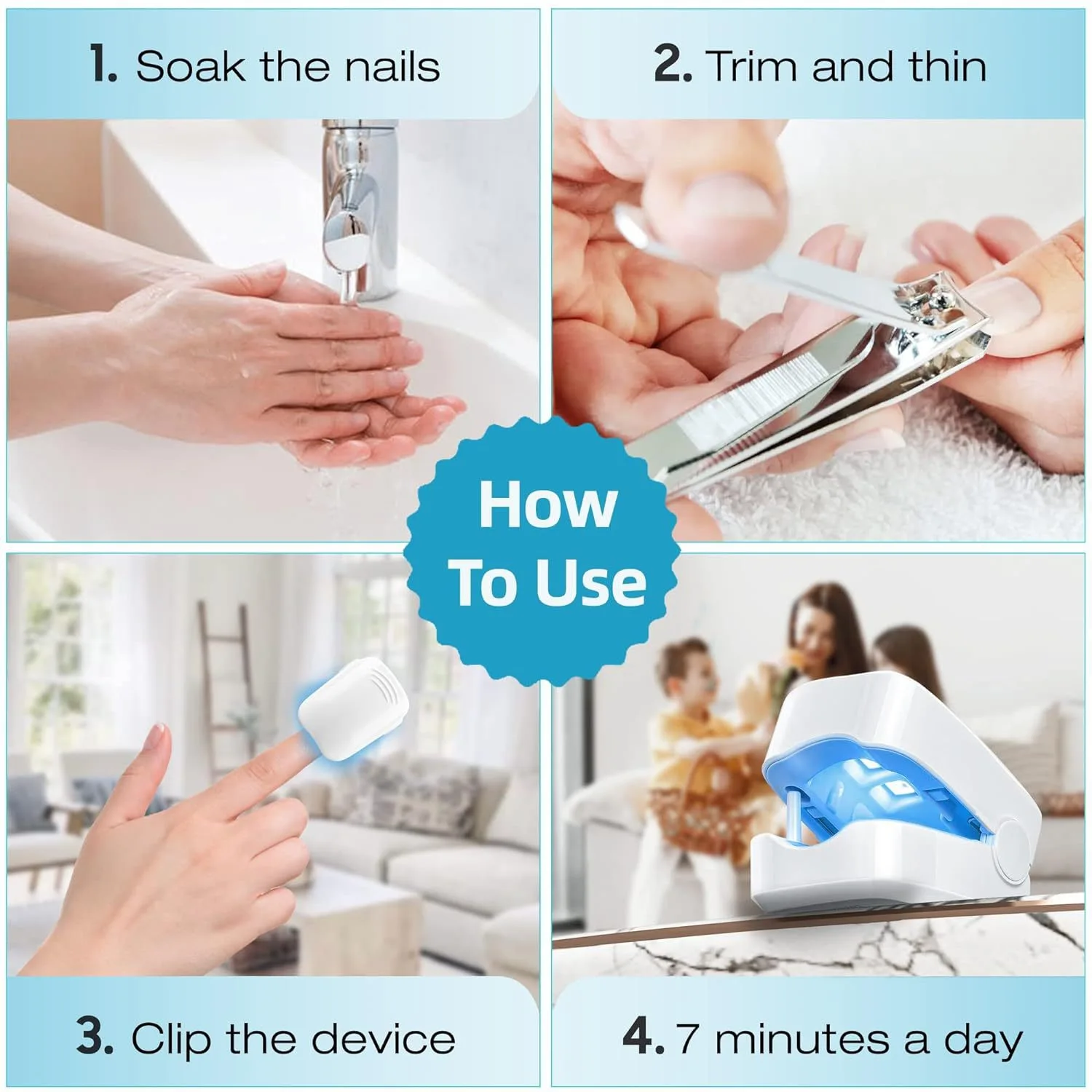 Nail Fungus Treatment Therapeutic Instrument Portable Painless Toenail Fungus Laser Therapy for Nails with Mushrooms