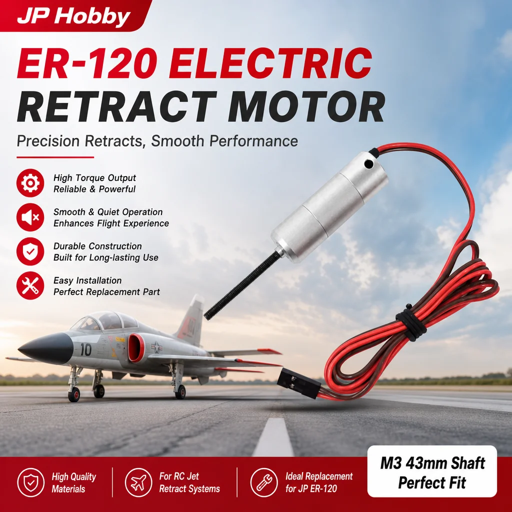 JP ER-120 Electric Retract Motor M3 43mm Shaft Replacement Part