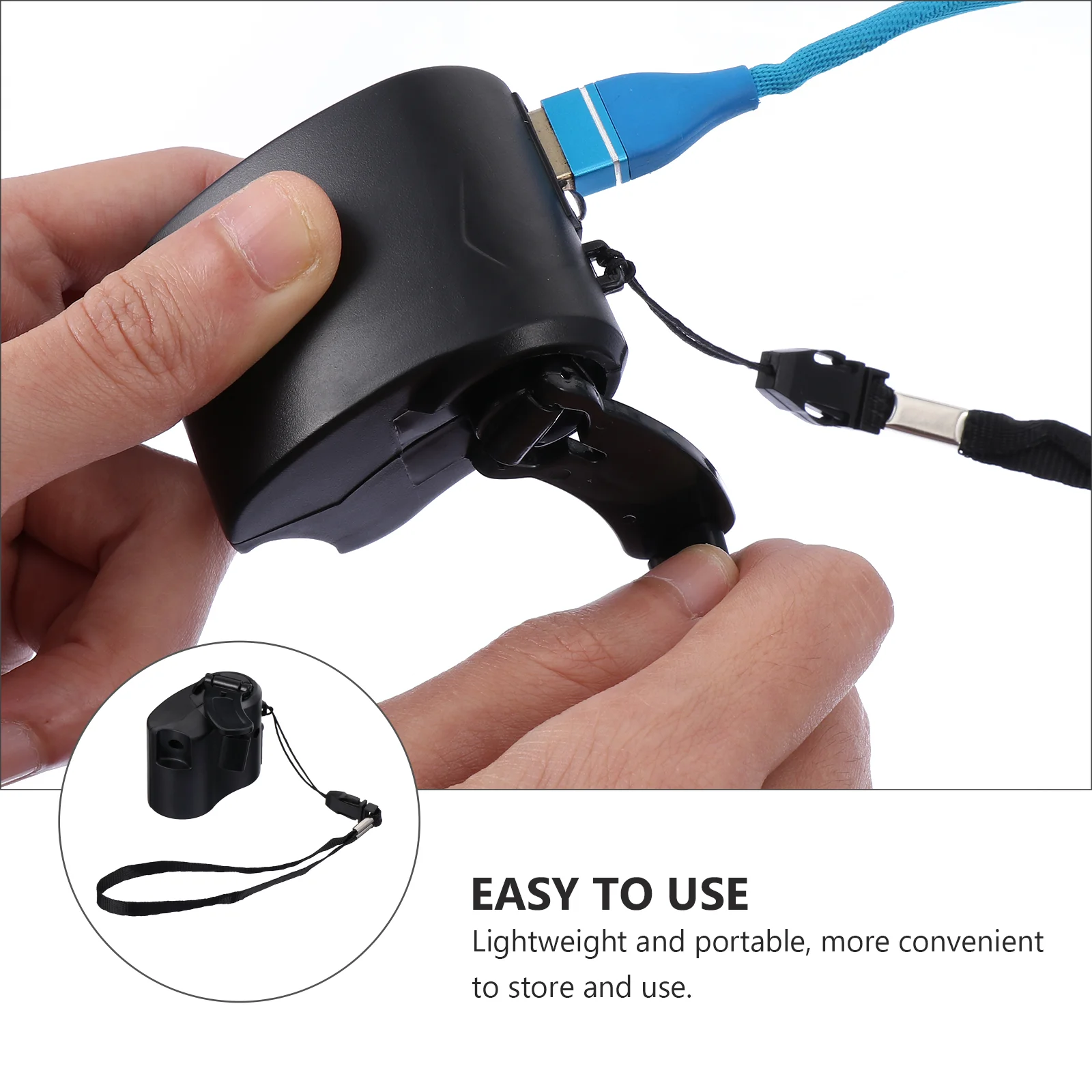 Generatore manuale Porta USB di emergenza esterna Manovella Power Banca da campeggio per guscio in plastica portatile da viaggio