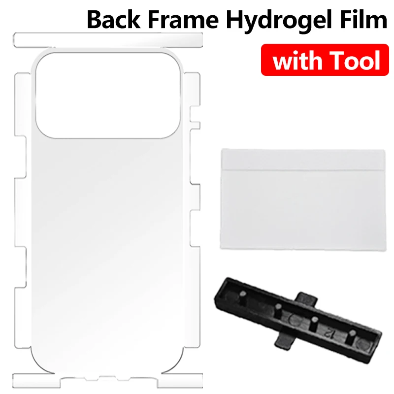 18PM Back+Frame Hydrogel Film For iPhone 18Pro 17Pro Max 17Air Full Protection Border Side Back Protector Soft Films Not Glass