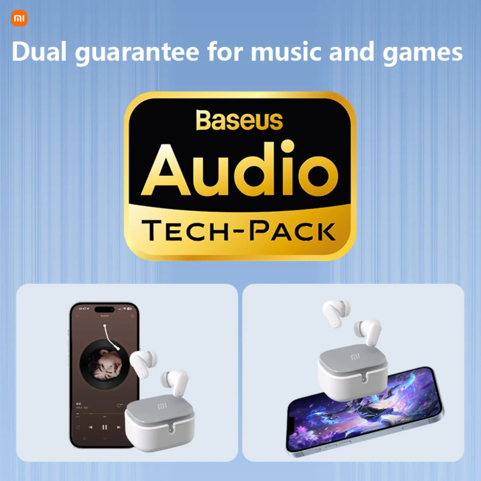 Xiaomi Auricular Kablosuz Bluetooth Kulaklık Kulak İçi Gürültü Azaltma Spor Su Geçirmez Android, iOS, PC için Uzun Pil Ömrü