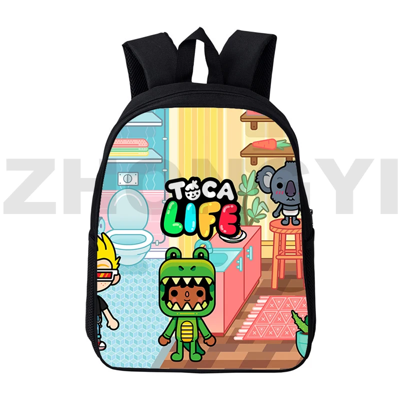 

3D Anime Toca Life World Game Backpacks for School Teenagers Girls 16 Inch Back Pack Travel Kawaii Toca Boca Bags for Women