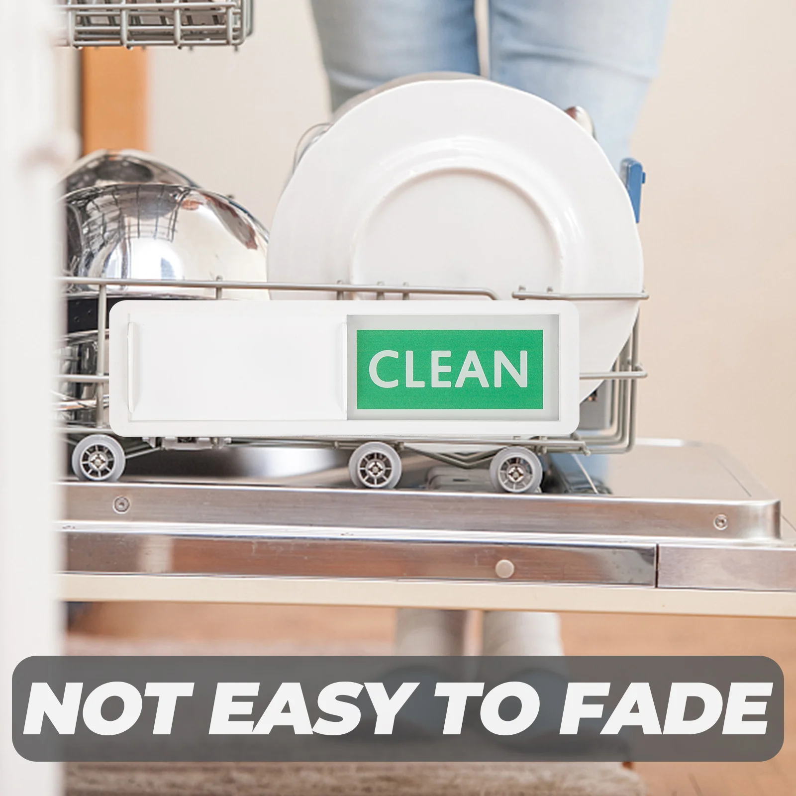 

2pcs Clean Dirty Dishwasher Magnet Sign Laundry Machine Indicator Home Kitchen Necessities Magnetic Board Flips Easily