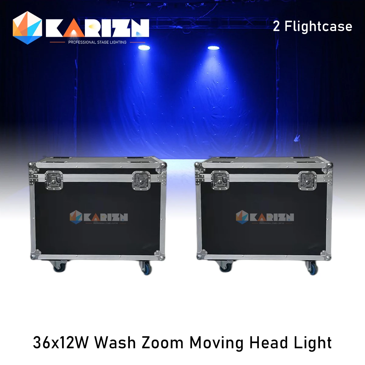 

0 Tax 2 Flight Case For LED Zoom Wash 36X12W Rgbw 4in1 36x18w 6in1 Stage Moving Head Light Beam Effect Dmx Bar Dj Party Wedding