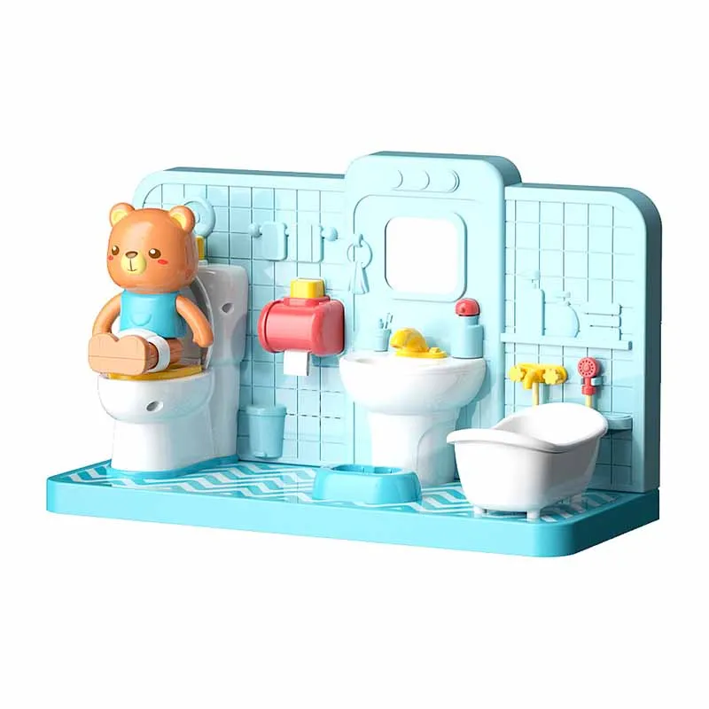 New Cute Bear Three-in-one Electronic Toilet Toys Creative Fun Life Common Sense Early Education Enlightenment Kids Puzzle Toys