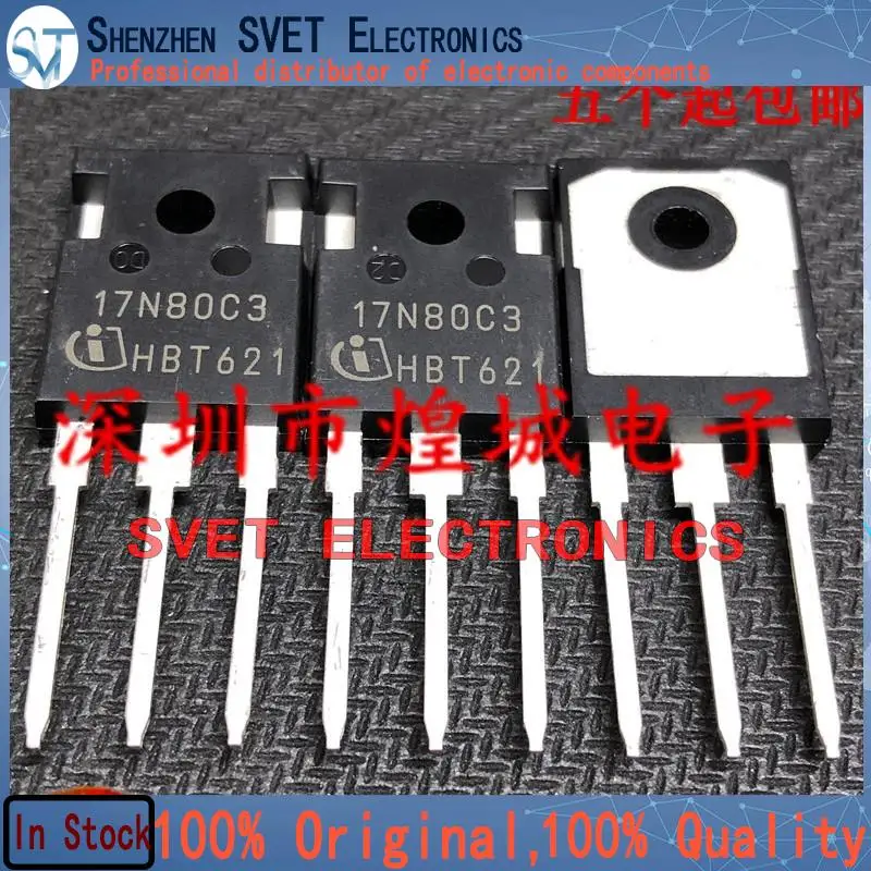 10PCS-50PCS  17N80C3 SPW17N80C3  TO-247 800V 17A 5  Original In Stock Fast shipping