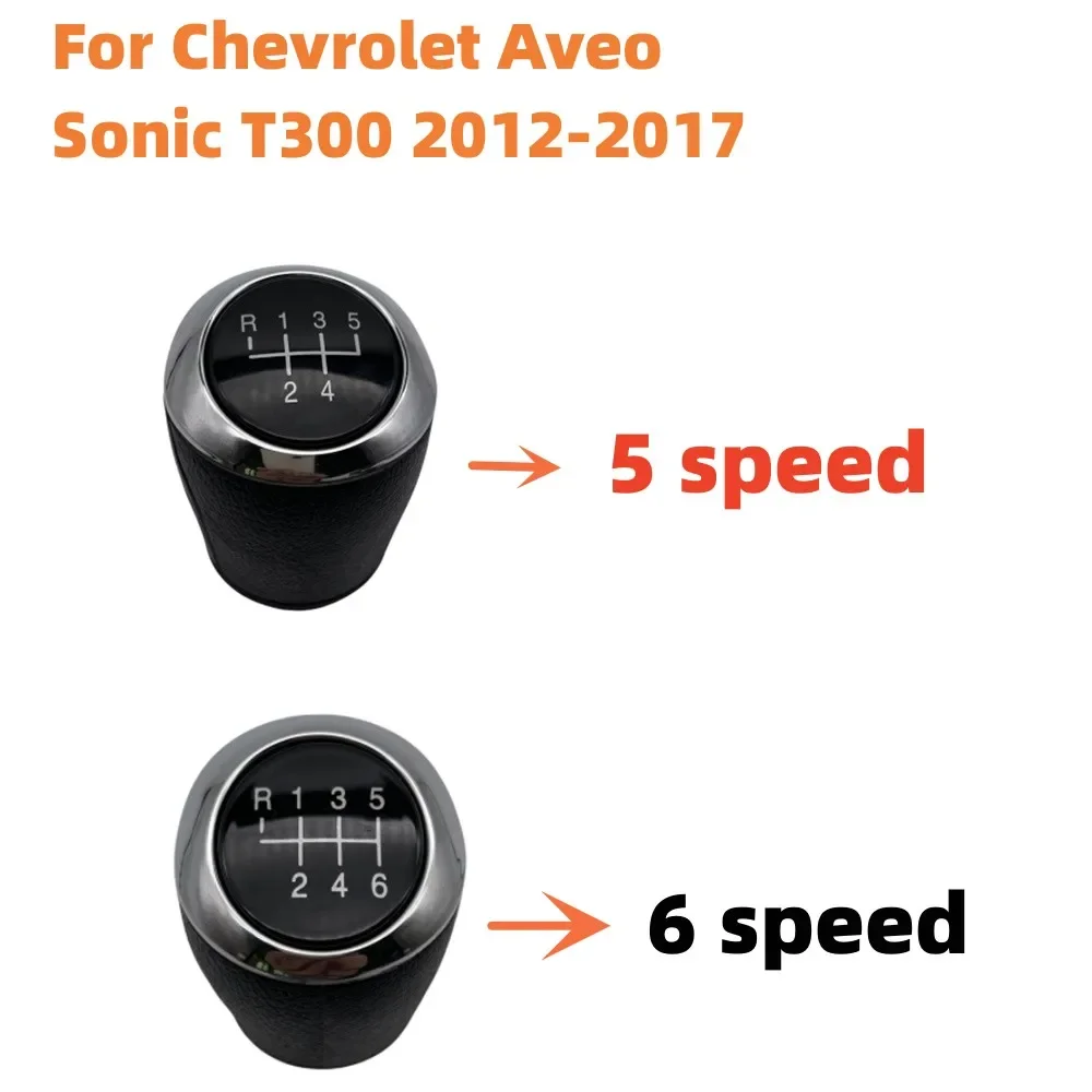 MT Gear Shift Knob 5/6 Lever Shifter Stick Lever Head For Chevrolet Aveo Sonic T300 2012-2017 Car Accessories