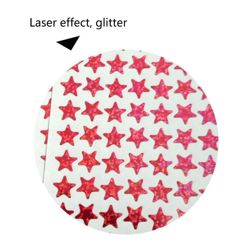 10sheets/pack Children Award Glitter Stickers Five-pointed Star Sticker Adhesive Dropship