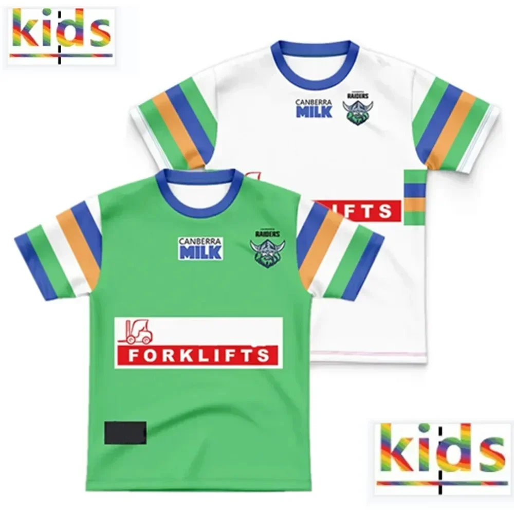 

2024 Canberra Raiders Kids Home / Away / Training Rugby Jersey - Mens Size:16-26（Print Name Number）Top Quality