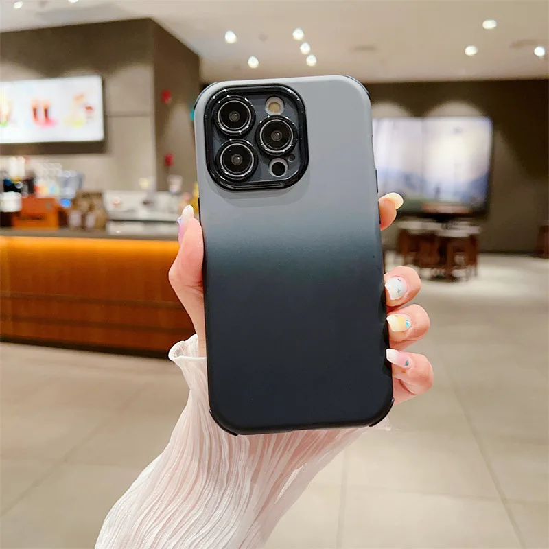 Gradient Matte Is Suitable for iPhone 17 Pro Max Phone Case 16 Pro Full Cover 14 and 15 Plus Shockproof Phone Protective Cover