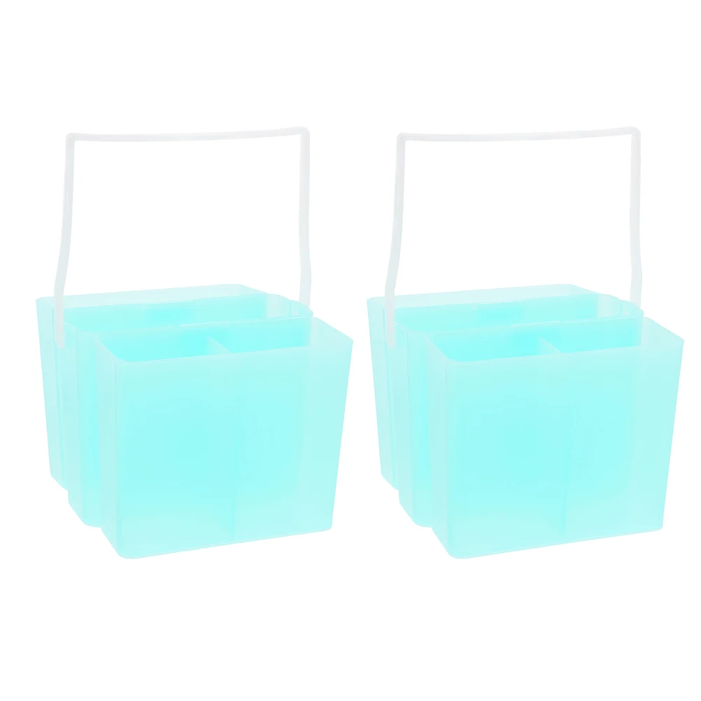 

2Pcs 3in1 Paintbrush Cleaner Detachable Portable Organizer Large Capacity Art Supplies for Artists Students Acrylic Watercolor