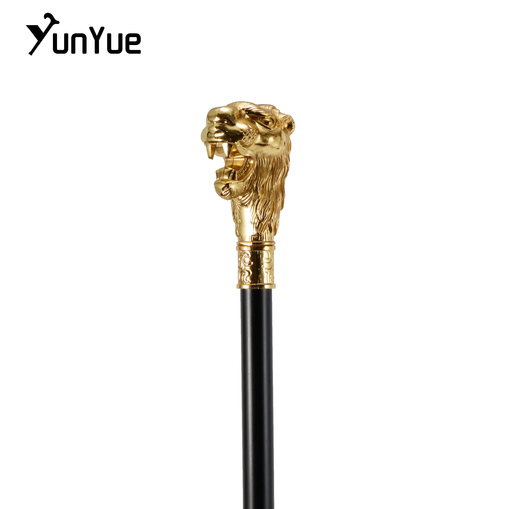 الذهب الأسد الملك رئيس موضة عصا للمشي للحزب ديكور عصا للمشي شهم أنيقة تأثيري قصب كروسييه المقبض 93 سنتيمتر #3
