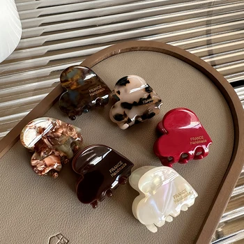 3.5 cm Küçük Saç Pençe Asetat Saç Yengeçler Kızlar için Sevimli Kalp Şeklinde Tokalar Çocuk Kadın saç aksesuarları