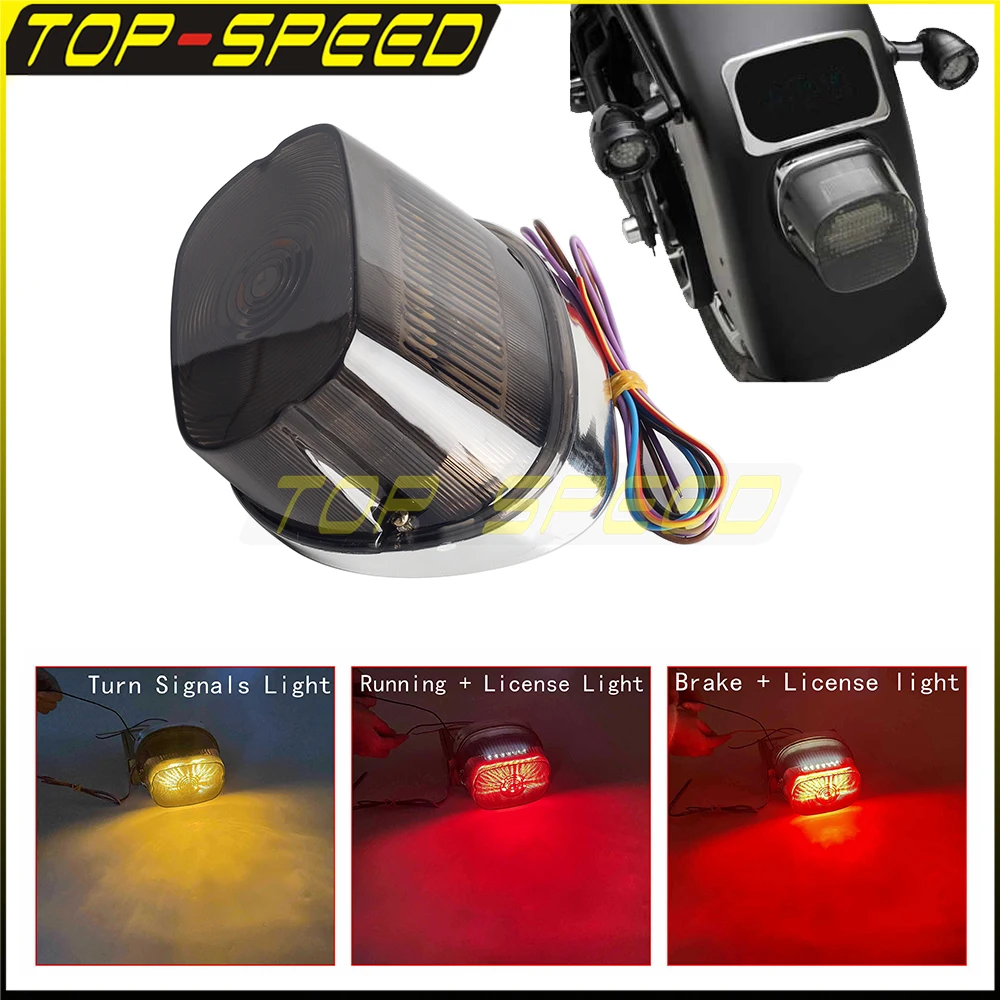 LED Motorcycle Taillight Turn Signal Lights Brake Running Brake Light For Harley Road King FLSTF FLHRC FLHTC FLHTCU 2009-UP