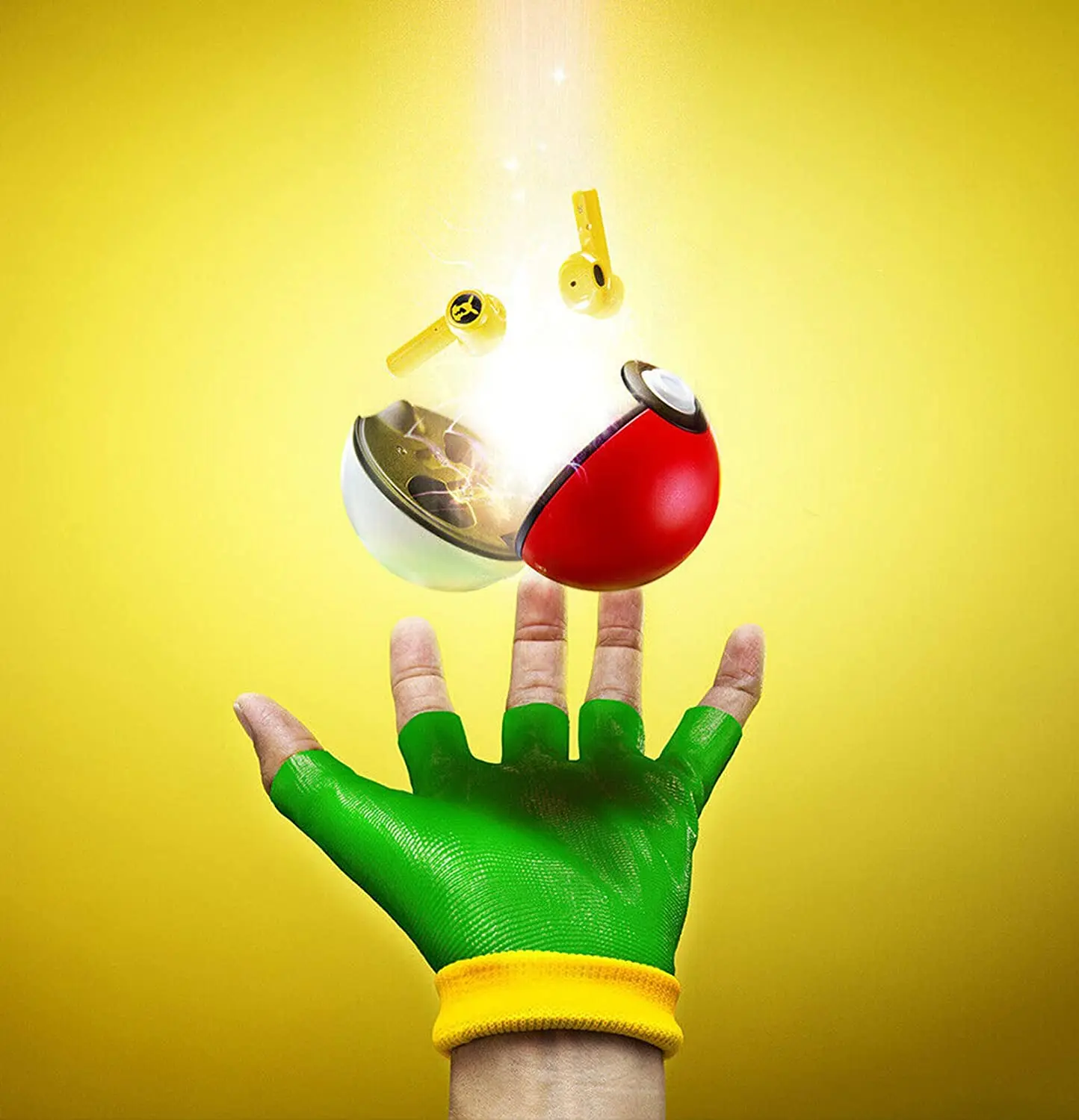 سماعات Razer Pokemon Pikachu سماعات رأس لاسلكية سماعات بلوتوث Tws Touch سماعات أذن للألعاب Pokeball لجميع الهواتف