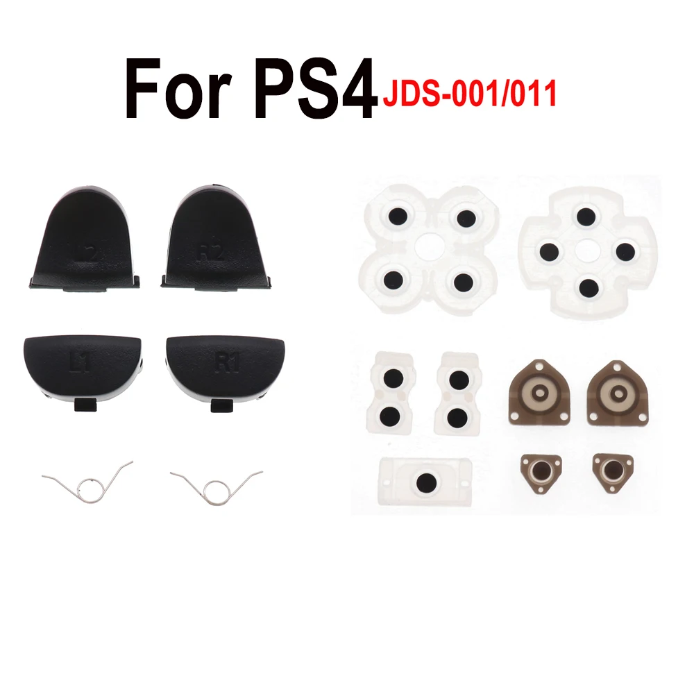 Handle Repair Parts Conductive Rubber Pad + L1 R1 L2 R2 Trigger Buttons +Spring For PS5 PS4 JDS JDM-010 011 030 040 050 055