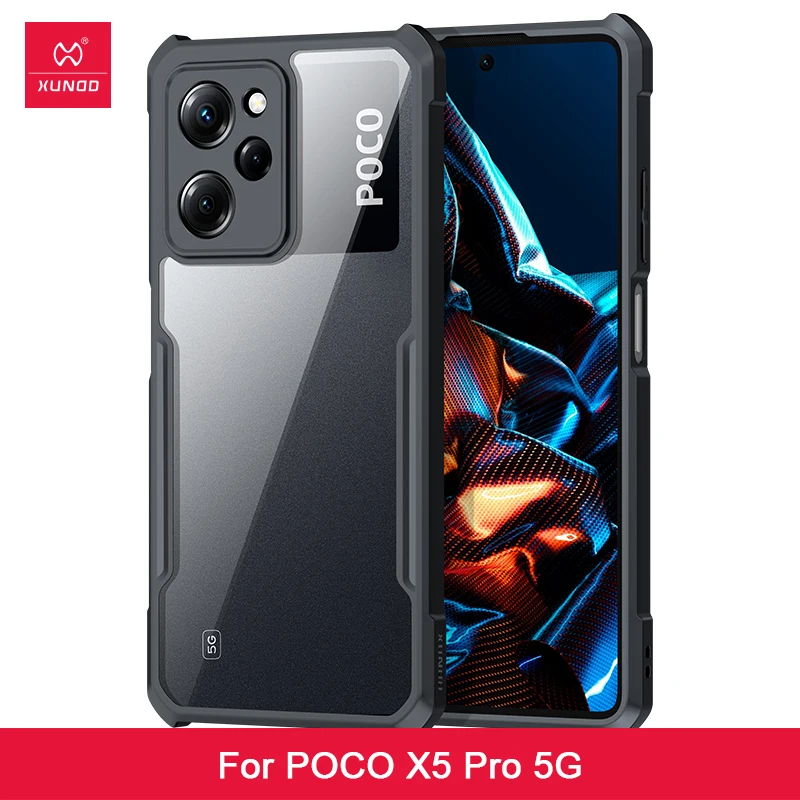 Xundd Telefon Fall Für POCO X4 X3 M4 Pro Fall Airbag Stoßfest Stoßstange Shell Bildschirm & Objektiv Volle Schutz Zurück tranparent Abdeckung