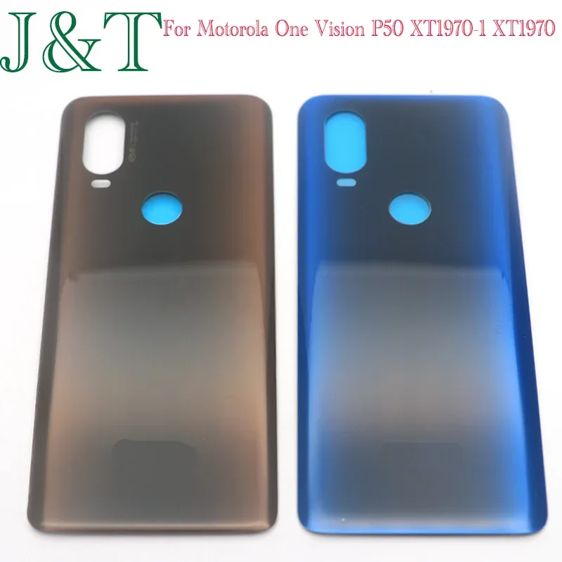 New For Motorola One Vision P50 XT1970-1 XT1970 Battery Back Cover Rear Back Door Glass Battery Housing Case One Vision P50