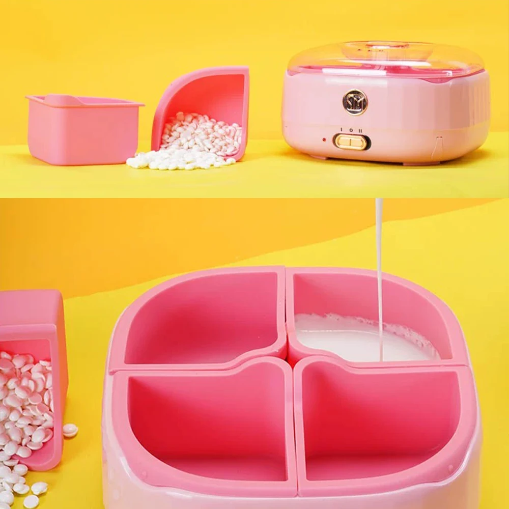 YIKOOLIN 4 Grid Wax Heater US Plug Removable Trays Electric Melting Pot Depilatory Wax Bean Warmer For Salon Home Hair Removal - view 5