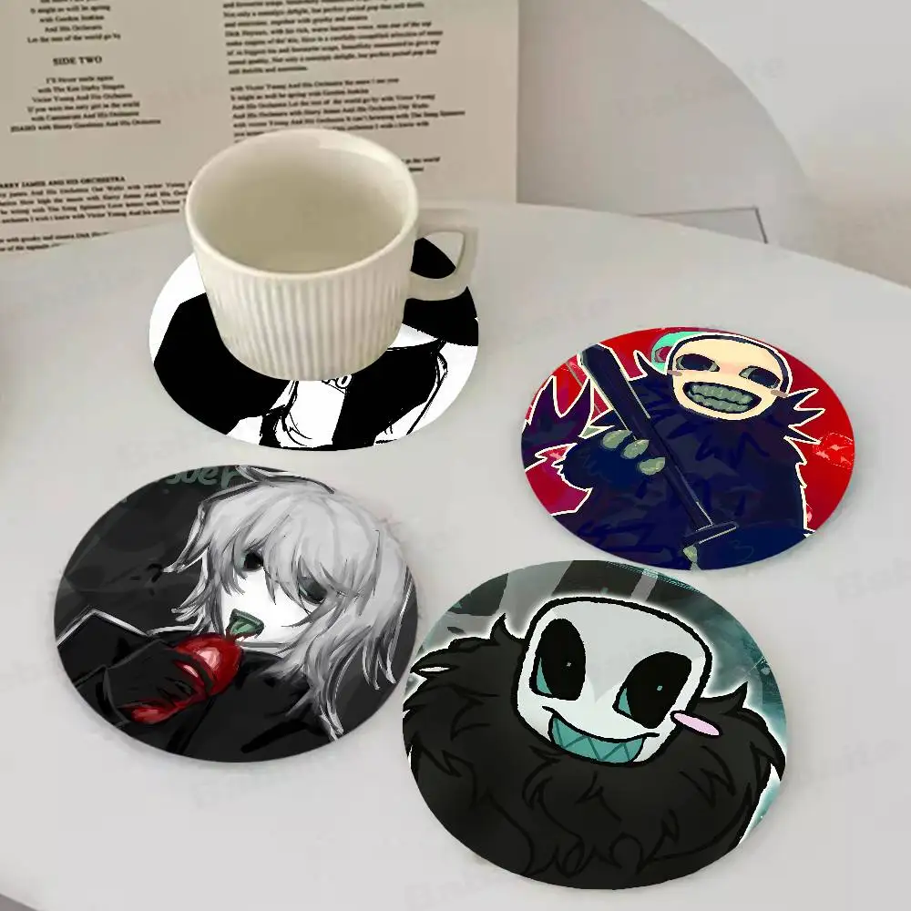 

Funny Artful X Pursuer Round Coasters Insulated Durable Cups Coffee Coaster Plate Mats Home and Decoration Kitchen Utensils