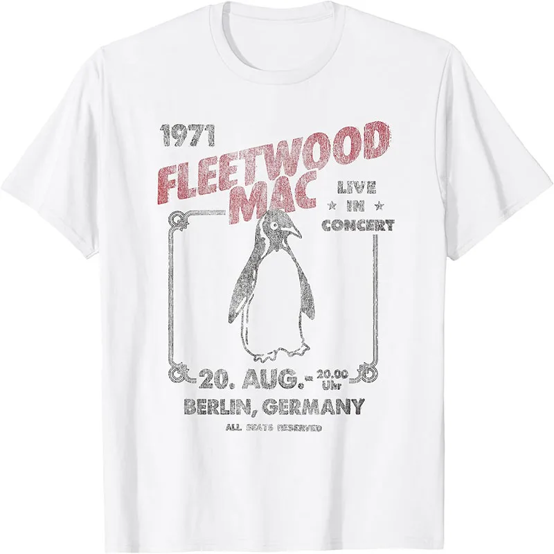 Fleetwood Mac 1971 Berlin Live Concert Penguin Vintage Retro T-Shirt