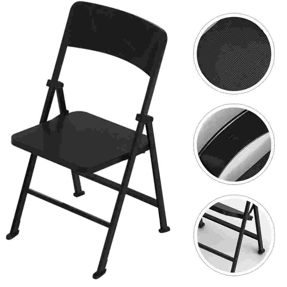 Toys for Kids Dollhouse Folding Chair Miniature Dolls Figurines Household Products Adorable Crafts Decoration Child