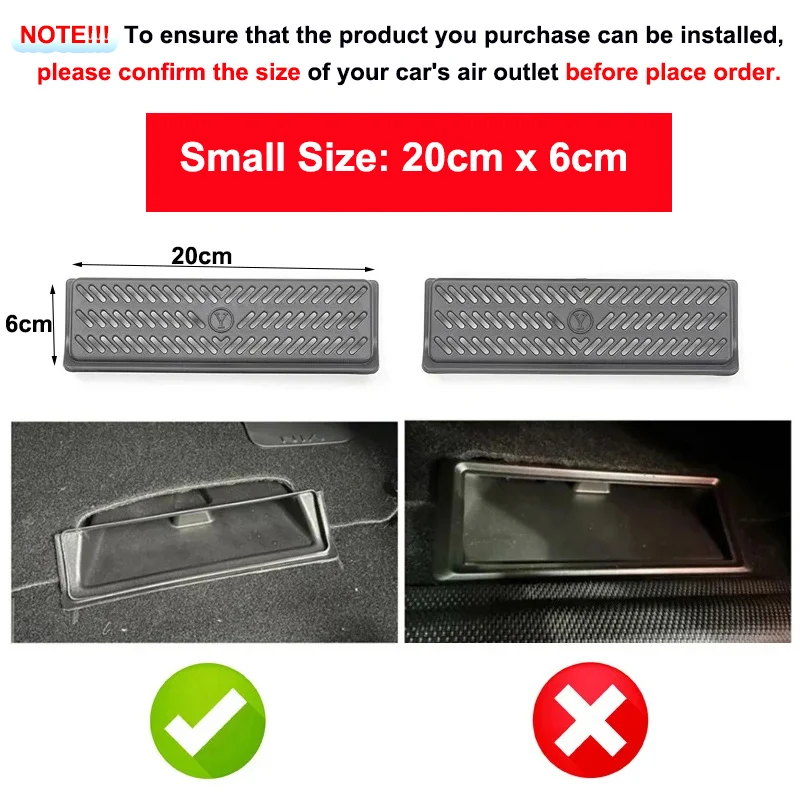 for Tesla Model Y HW4.0 2024 Berlin Under Seat Rear Air Vent Protect Cover Anti-block Backseat Outlet Grille Protect Accessories