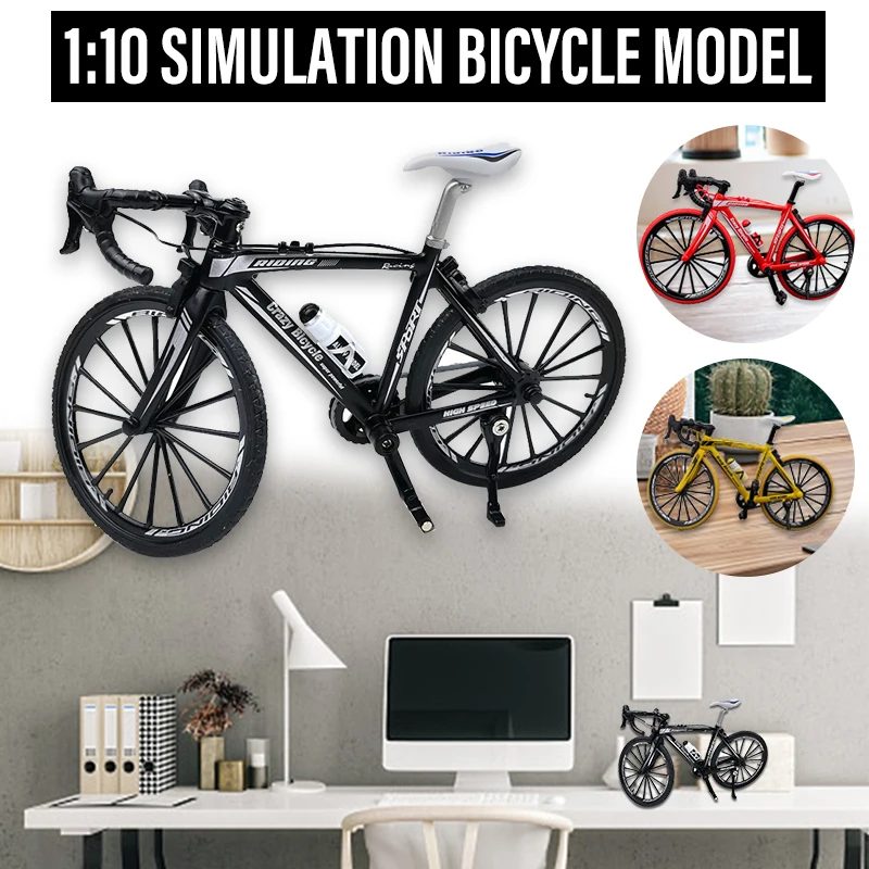 Realistic Bicycle Model Alloy Miniature Bike for Office Desk Decor Collectible Diecast Cycle Gift for Hobbyists Durable