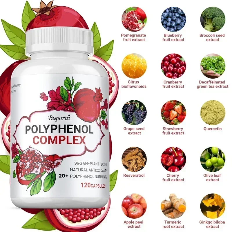 

Добавка полифенолов — мощный антиоксидант, поддерживает здоровье пищеварительной системы и иммунной системы, повышает энергию, борьбы со старением.