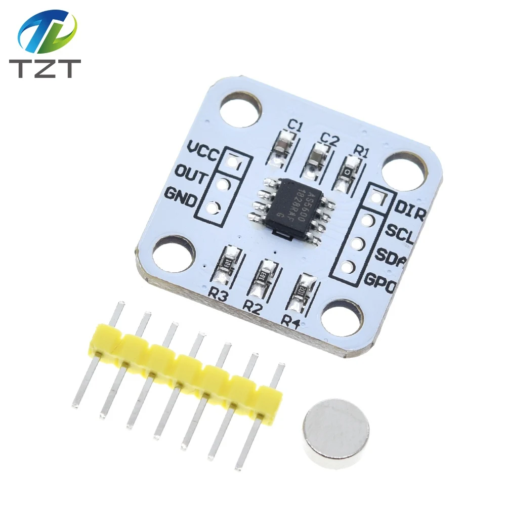 TZT 1/3PCS AS5600 Magnetic Eencoder magnetic Induction Angle measurement module 12bit High Precision For Aduino image 3