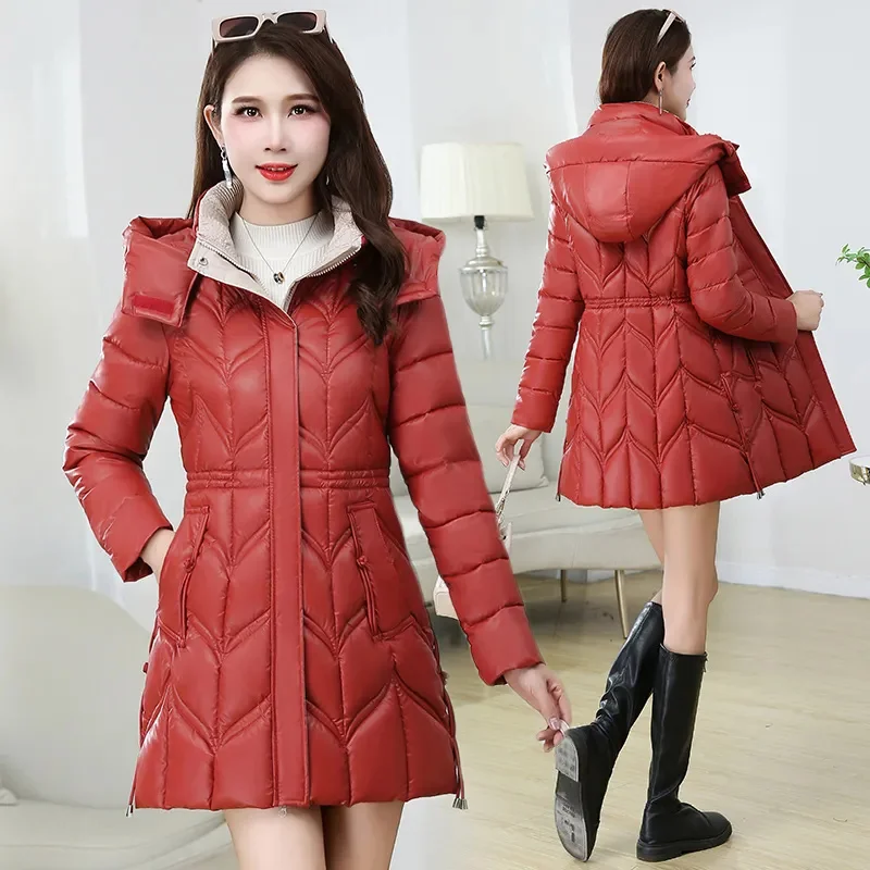 Down Coat Women Parkas Women 2024 Winter New Down Jackets Large Size 6XL Warm Cotton Padded Jackets Long Hooded Ladies Outerwear