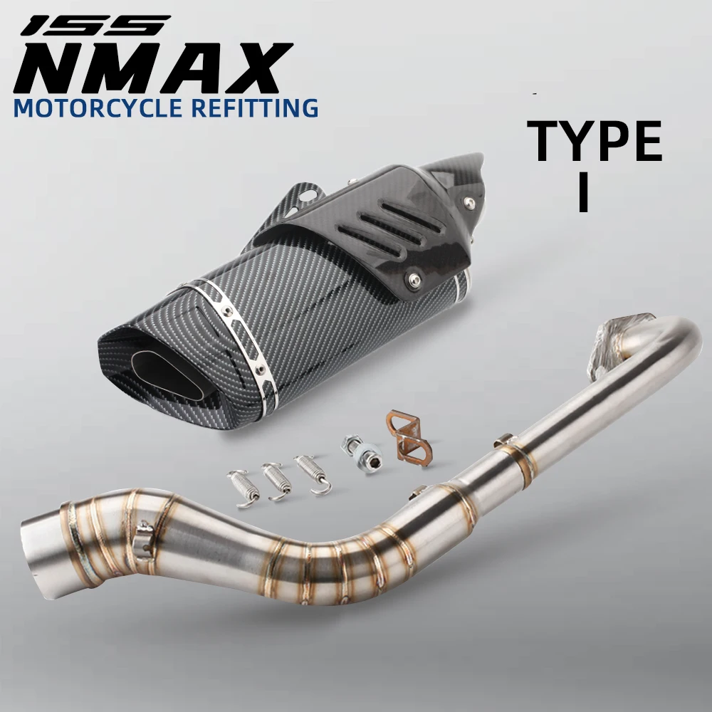 Full System For NMAX 125 155 NMAX125 NMAX155 2014 - 2017 Motorcycle Exhaust Escape Modify Front Link Pipe