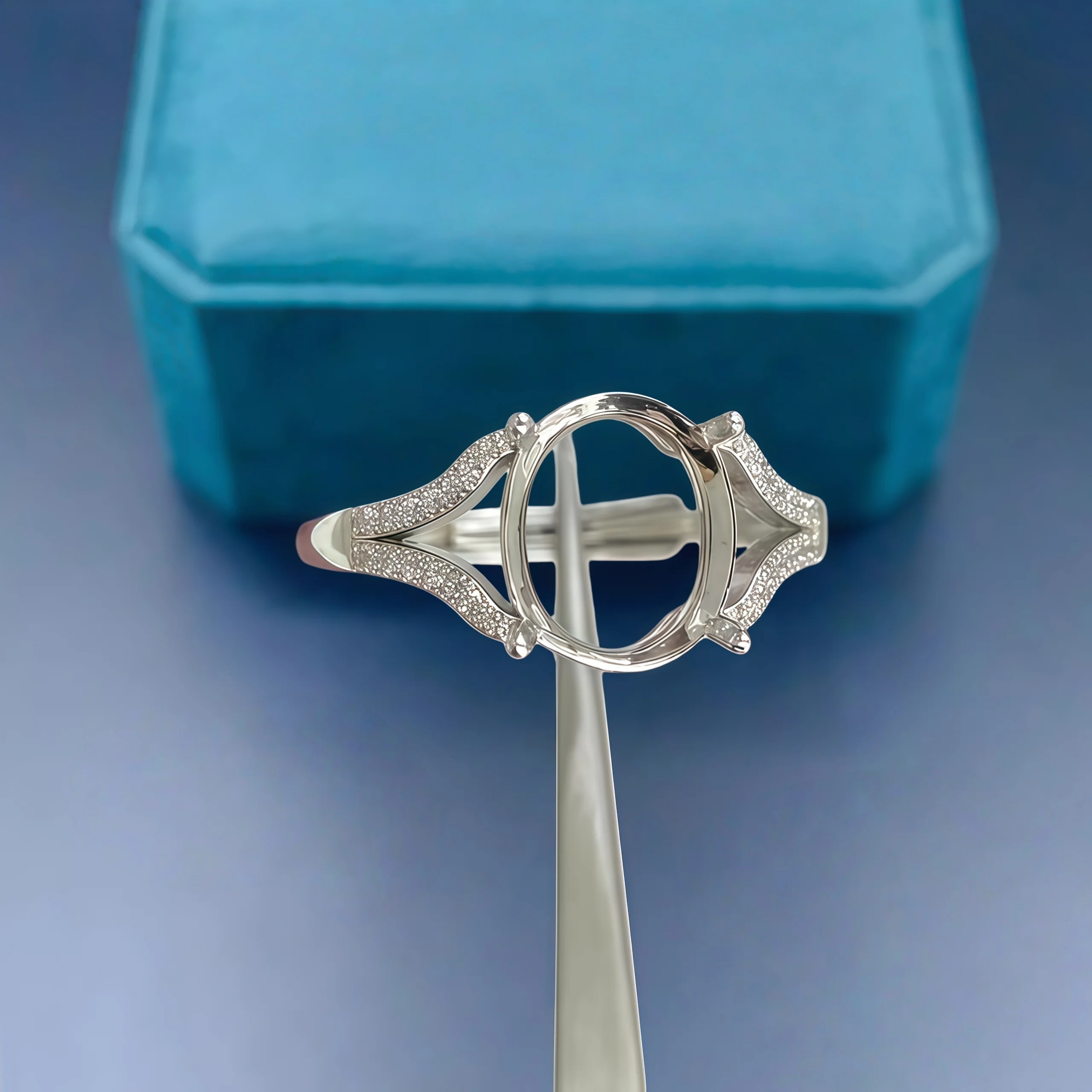 

Модный пустой держатель для колец «сделай сам», стерлинговое серебро S925, 6*8/7*9/8*10/10*12, дизайн с эллиптическим камнем, изысканные свадебные очаровательные украшения для женщин