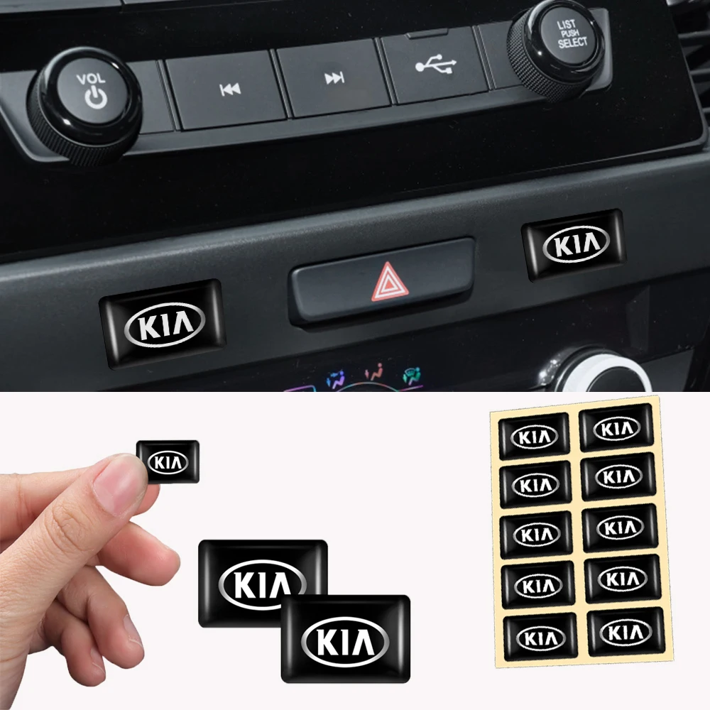 

10/20/50Pcs 3D Eepoxy Badge Car Sticker Decoration Accessory For KIA Sportage RIO Ceed Picanto Pegas Sorento Niro Soul K3 Carens