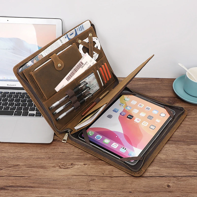 High Fashion New retro leather ipad storage case Tablet case Vintage Ipad Cover 11 