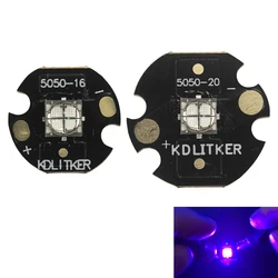 U50 12W 4x Core UV395nm SMD 5050 Ultraviolet UV LED on KDLitker DTP Copper MCPCB Flashlight DIY