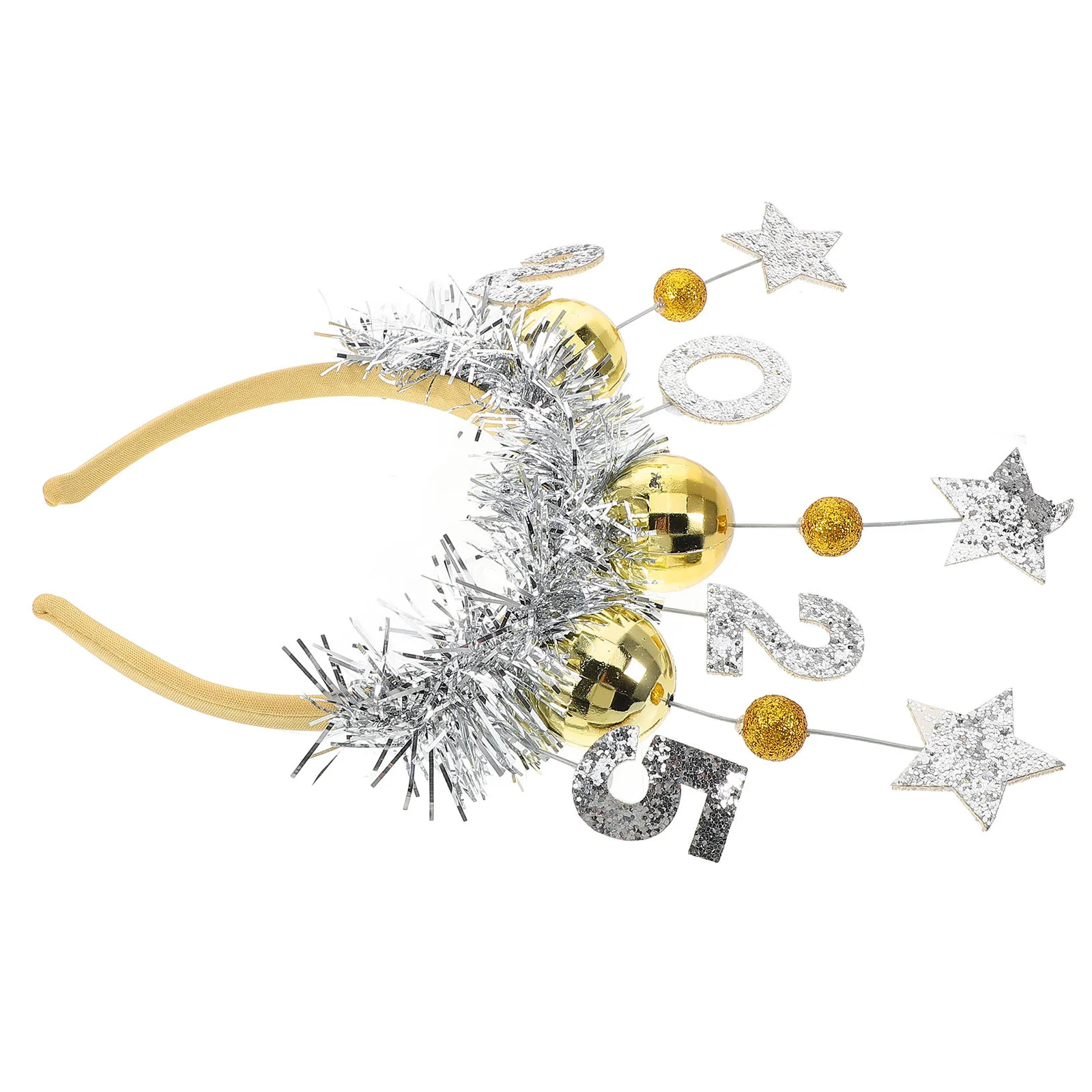 

New Year Headband 2025 Unique Design Lightweight Durable Plastic Happy New Year Party Supplies Festive Photo