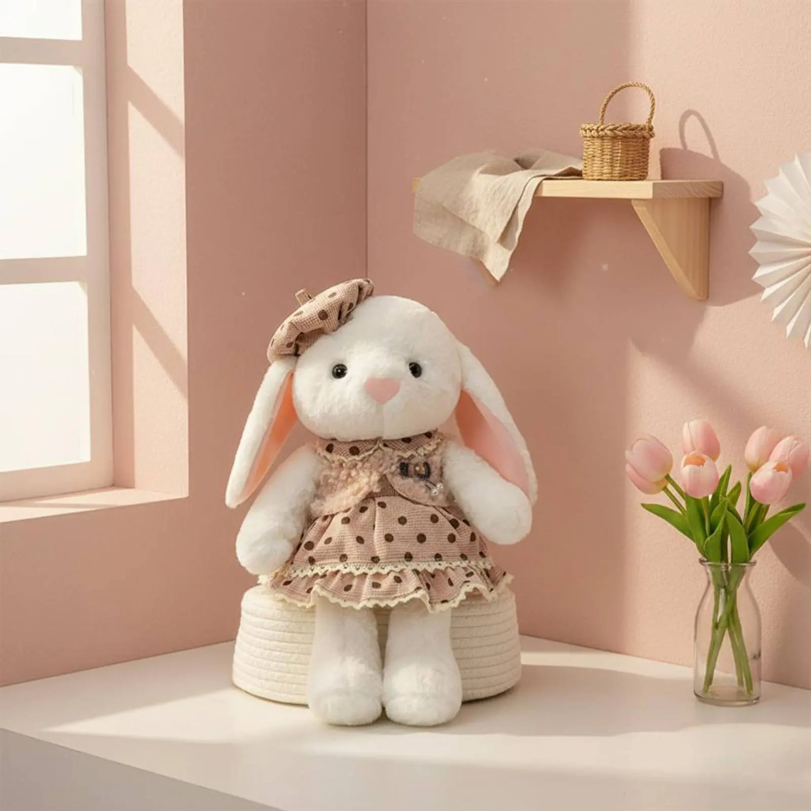 

Hat Hoppy Friend Doll Birthday Gift Stuffed Stuffed Animal Toy Hoppy Friend Plushie Cute Design Stuffed Animal Doll with Dress