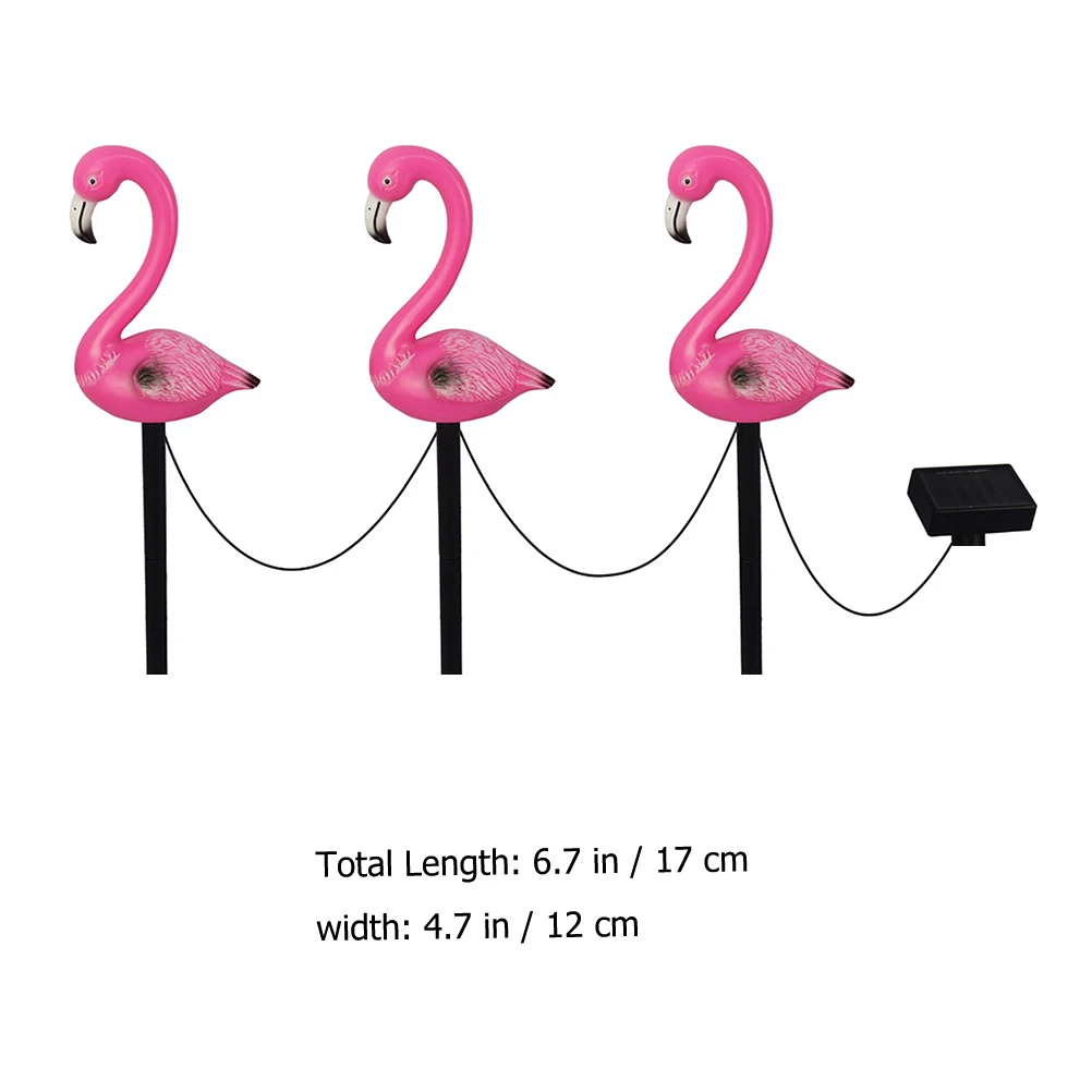 

Solar Flamingo Garden Lights Pink Yard Stake Light Waterproof Outdoor Solar Powered PP Plastic Festive Lighting Decor
