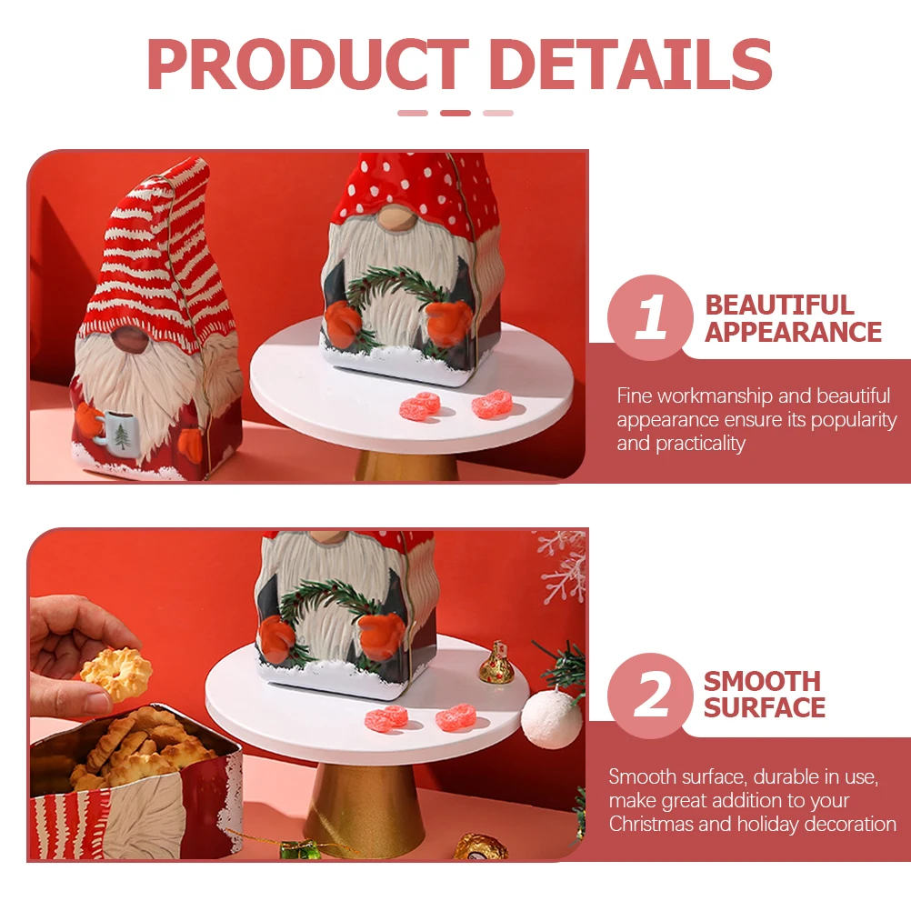 

Shape Santa Claus Candy Box Cookie Boxes Christmas Cookies Tin Container Tinplate