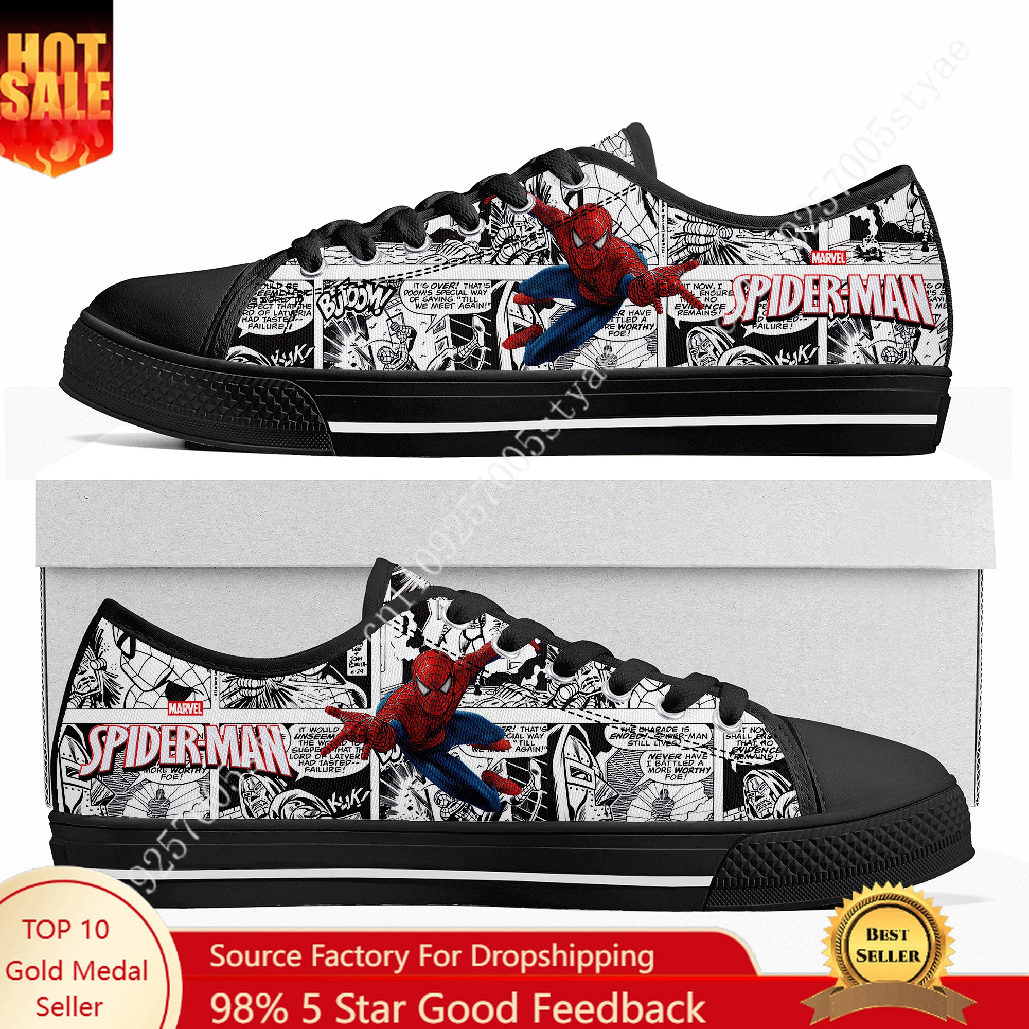 

Кроссовки Marvel Spider Man Peter Benjamin Parker с низким верхом для женщин, мужчин и подростков, высококачественная обувь, изготовленная на заказ, холщовые кроссовки
