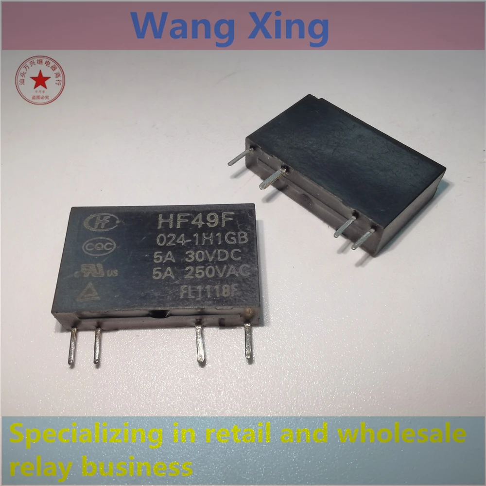 HF49F 012-1H1T 012-1H1TF 024-1H1 024-1H1F 024-1H1G Electromagnetic Power Relay 4 Pins