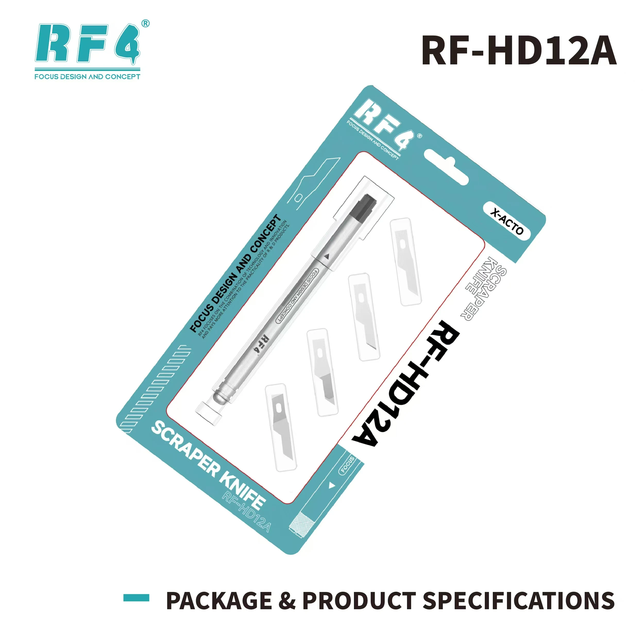 

RF4 RF-HD12A Quick Disassembly Pressing Blade Handler for Mobile Phone PCB Motherboard IC Chip Removal Knife Handle Repair Tool