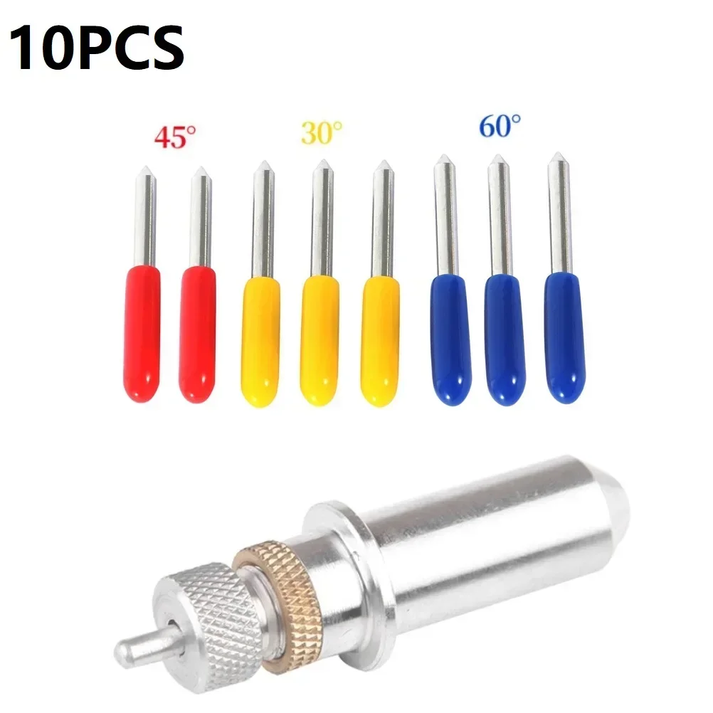 

10pcs 30 45 60 Cutter Cemented Carbide Blade Cutting Plotter Blade Milling Cutter Carving Tools For Degree Roland Plotter