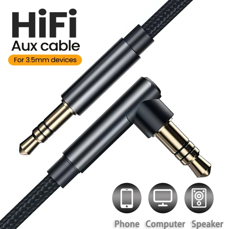 Cavo Audio 3,5 Mm Nylon Intrecciato: Jack Maschio-Maschio Per Auto, Cuffie E Altoparlanti - 1,5m O 3m