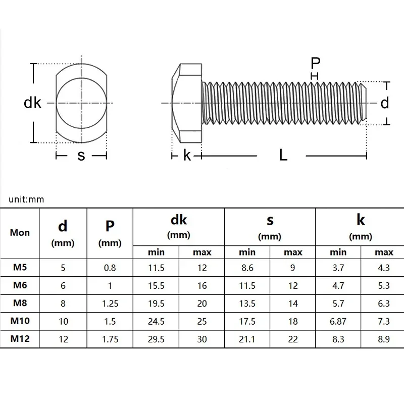 1-10pcs T Shape Type Groove Bolt M5 M6 M8 M10 M12 304 A2 Stainless Steel Hammer Head Screwfor T-Slot Chute Rail Miter Track