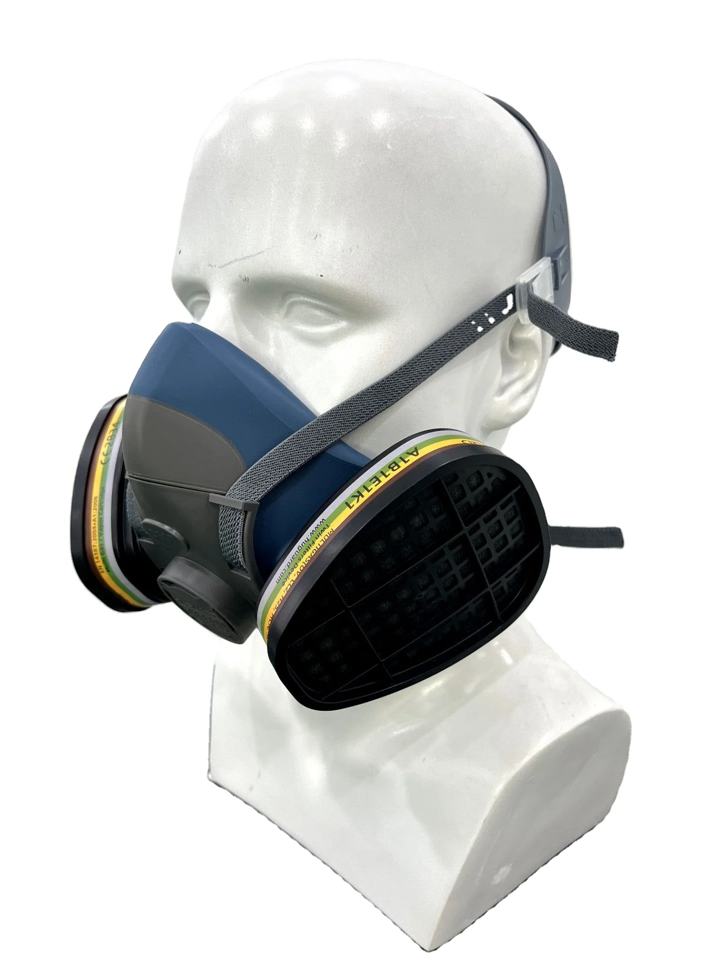 جودة عالية مريحة ضد التلوث حماية الغاز العضوي حمض البخار صندوق مرشح الغاز استبدال رذاذ الطلاء قناع الغاز