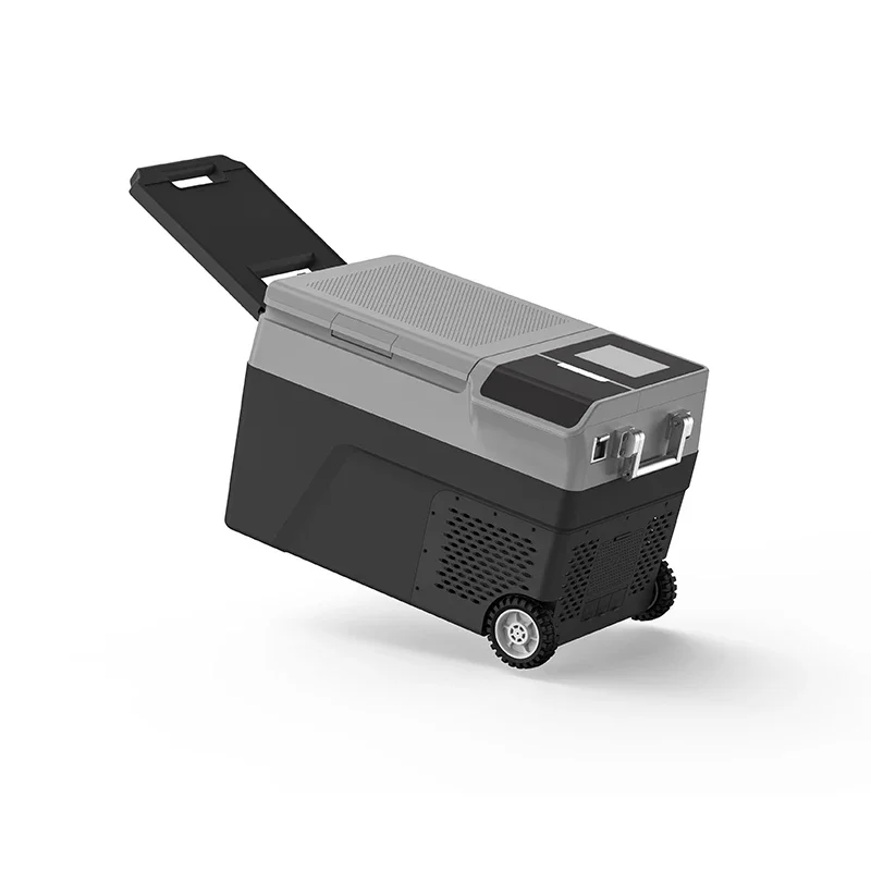 Nuevo diseño, compresor de viaje para acampar, máquina de hielo, refrigerador para coche DC 12/24V y AC 220V/240V, refrigerador congelador para coche