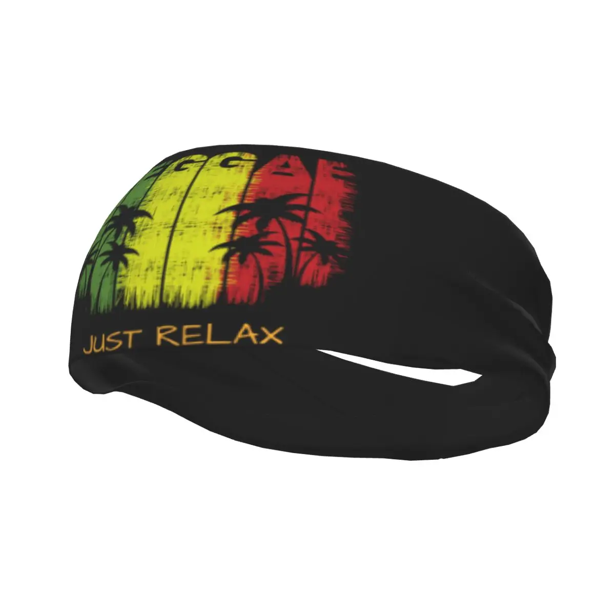 

Reggae Music With Slogan Of Just Relax Elastic Hair Band Yoga Headband Makeup Hair Hoop Headwrap