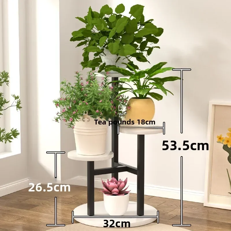

Minimalist Flower Rack Indoor Living Room Flower Pot Rack Balcony Wrought Iron Flower Rack Floor-to-ceiling Multi-layer Shelf